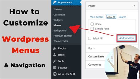 How to use custom navigation menu instead of categories menu.